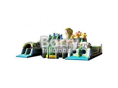 Outdoor Inflatable snake obstacle,commercial inflatable obstacles course price BY-OC-006